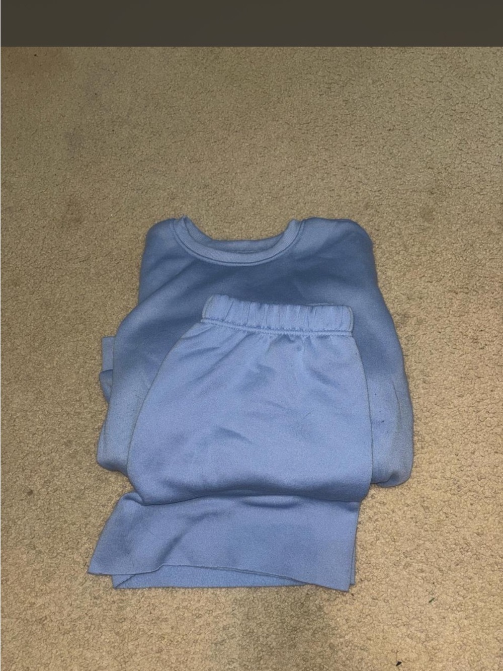 SHEIN Light Blue Cozy Long Sleeve Pajama Set